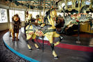 Dentzel Flag Horse, Lion and Second Row Cat